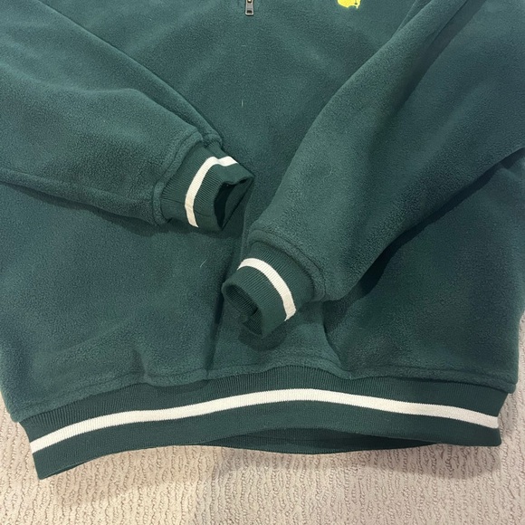Men’s Masters Golf Dark Green Zip-Up Fleece Sweater - Picture 5 of 7
